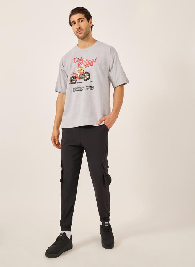 Styli Graphic Print Jersey Oversized T-Shirt - Image 2