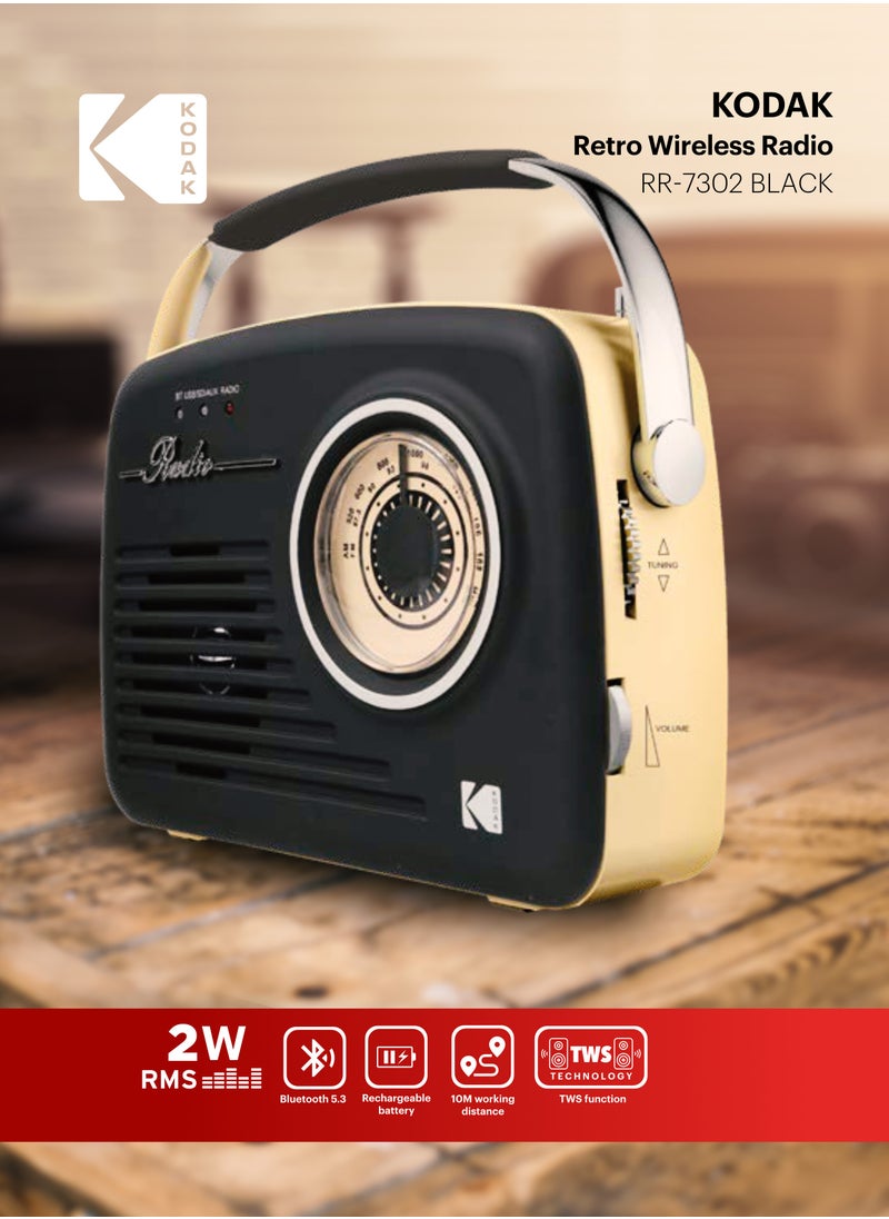 Kodak - Radio Wireless Rechargeable Battery 3.7V/1200 mAh Black - Image 1