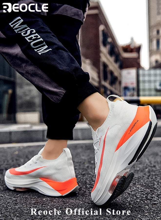 REOCLE Men's Sneakers Air Cushion Lace-up Casual Shoes Casual Shoes Ultralight Breathable Sports Shoes for Running & Walking & Long Journey & Outdoor Adventures - Image 2