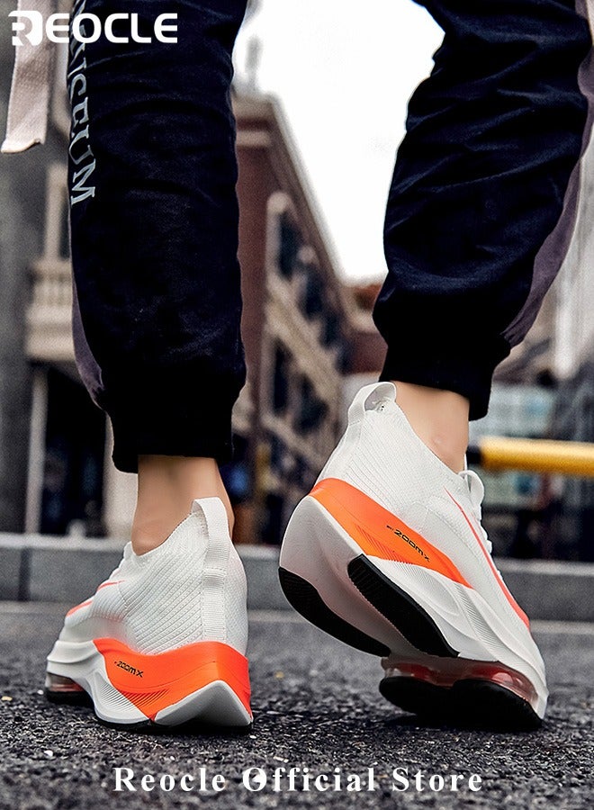 REOCLE Men's Sneakers Air Cushion Lace-up Casual Shoes Casual Shoes Ultralight Breathable Sports Shoes for Running & Walking & Long Journey & Outdoor Adventures - Image 3