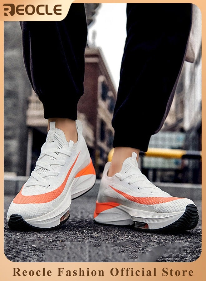 REOCLE Men's Sneakers Air Cushion Lace-up Casual Shoes Casual Shoes Ultralight Breathable Sports Shoes for Running & Walking & Long Journey & Outdoor Adventures - Image 1