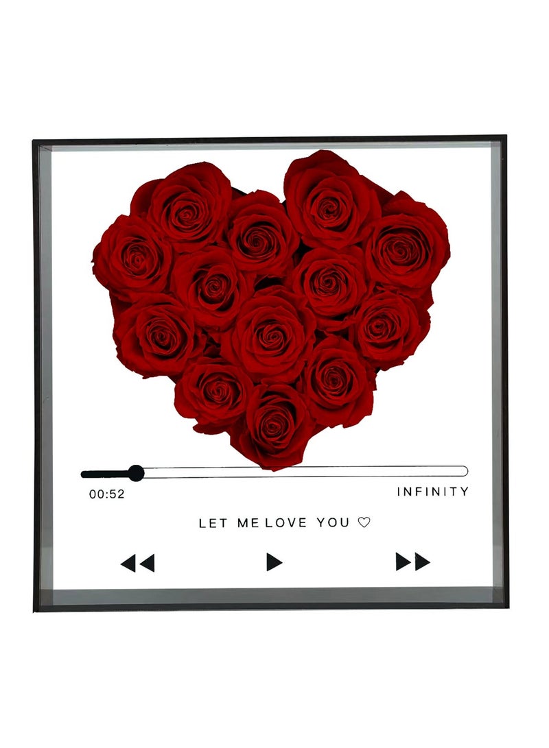 Christmas gifts-Preserved Flowers CD Gift Box,Forever Red Rose,Soap Flower Gift Box, Mother's Day, Valentine's Day,Rose Flower Gifts for Women - Image 3