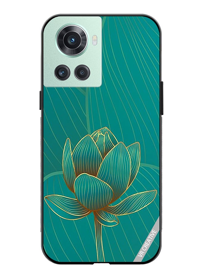 VR CREATIVE Protective Case Cover For OnePlus Ace Green Rose Design Multicolour - Image 1