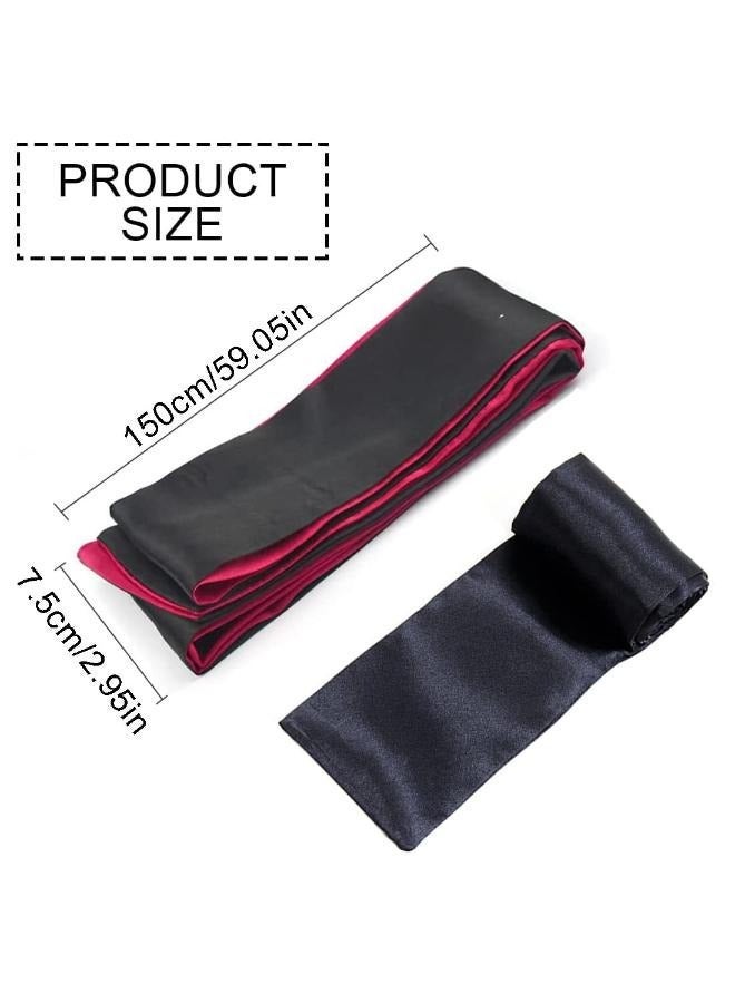 Pack of 2 Blindfold Sleeping Satin Sleep Mask Soft Eye Mask for Sleeping Travel - Image 2