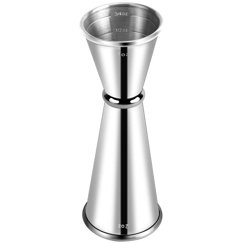 Briout Jigger for Bartending, Double Cocktail Jigger Japanese Premium 304 Stainless Steel Jigger 2 OZ 1 OZ with Measurements Inside - Image 1