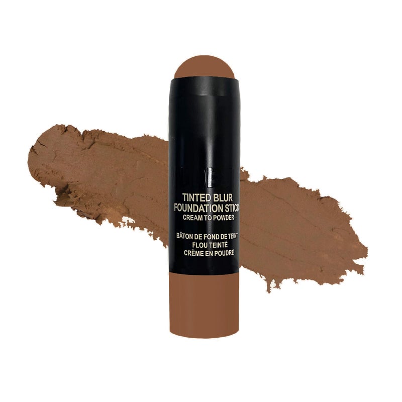 Nudestix Nudies Tinted Blur Foundation Stick Matte Cream Powder Multitask Makeup to Tint Blur Blot Skin and Sculpt Face Lightweight Natural Matte Finish Shade Deep 8 02 fl oz 62 g