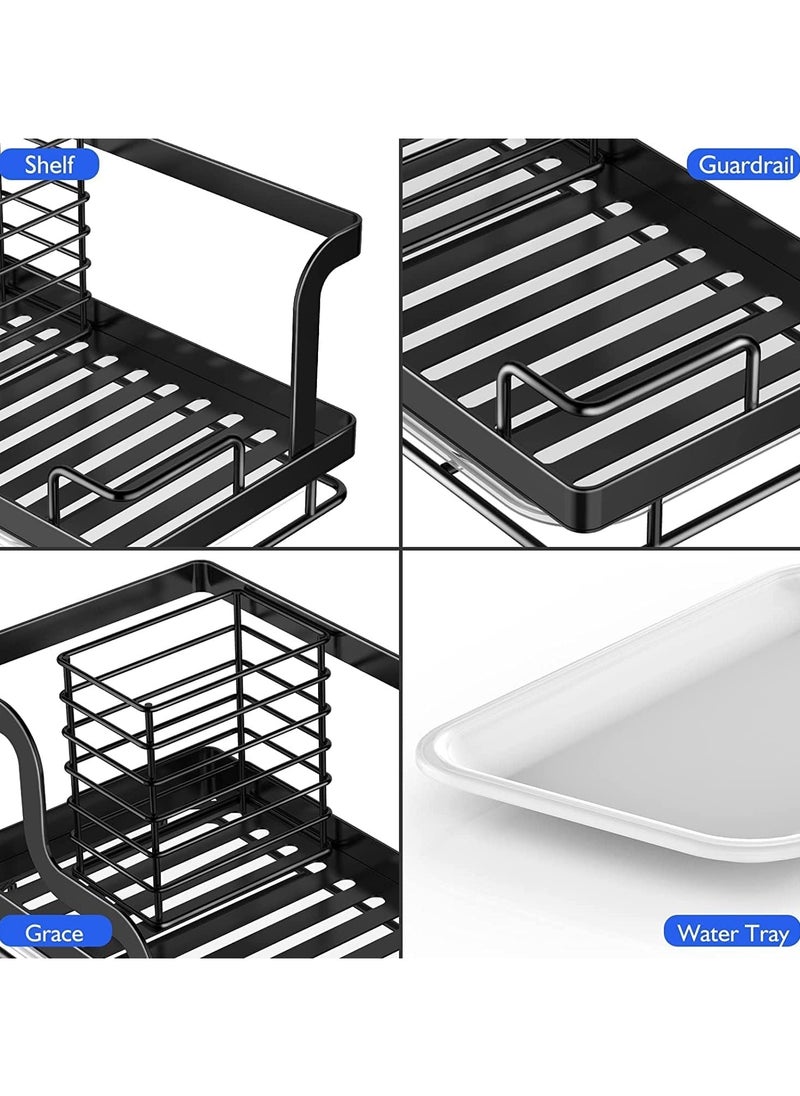 Kitchen Sink Caddy Organizer, , Sponge Holder, Dish Soap Brush Holder with Removable Drain Pan, Kitchen Accessories Stainless Steel Storage Basket for Dishcloth, Scrubber-Black - pzsku/ZCA7E3625276DE3327220Z/45/_/1726413164/c36000f2-fc33-4db2-9b28-8b8c678a2148