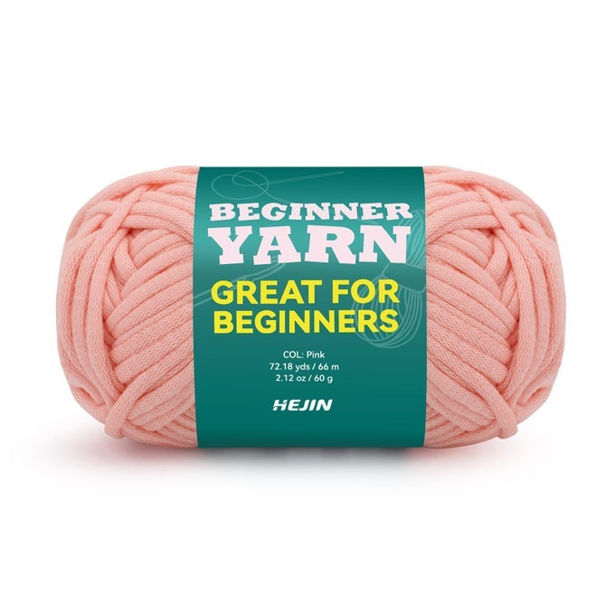 60G PINK YARN FOR CROCHETING AND KNITTING66M 72YDS COTTON YARN FOR BEGINNERS WITH EASYTOSEE STITCHESWORSTEDWEIGHT MEDIUM 4COTTONNYLON BLEND YARN FOR BEGINNERS CROCHET KIT MAKING