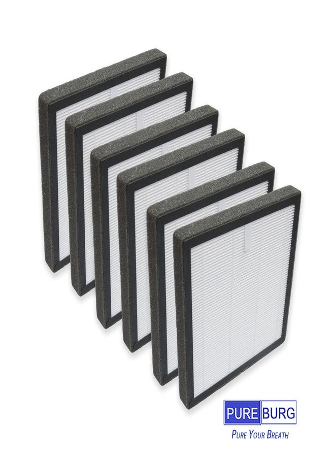 PUREBURG فلتر بديل من بيوربيرغ متوافق مع أجهزة تنقية الهواء ويستنجهاوس 1701 و1702، عبوة من 6 فلاتر H13 HEPA (لا يناسب الموديل 1804) لتنقية الهواء من الغبار والمركبات العضوية المتطايرة والجسيمات الدقيقة PM2.5 والروائح - Image 5