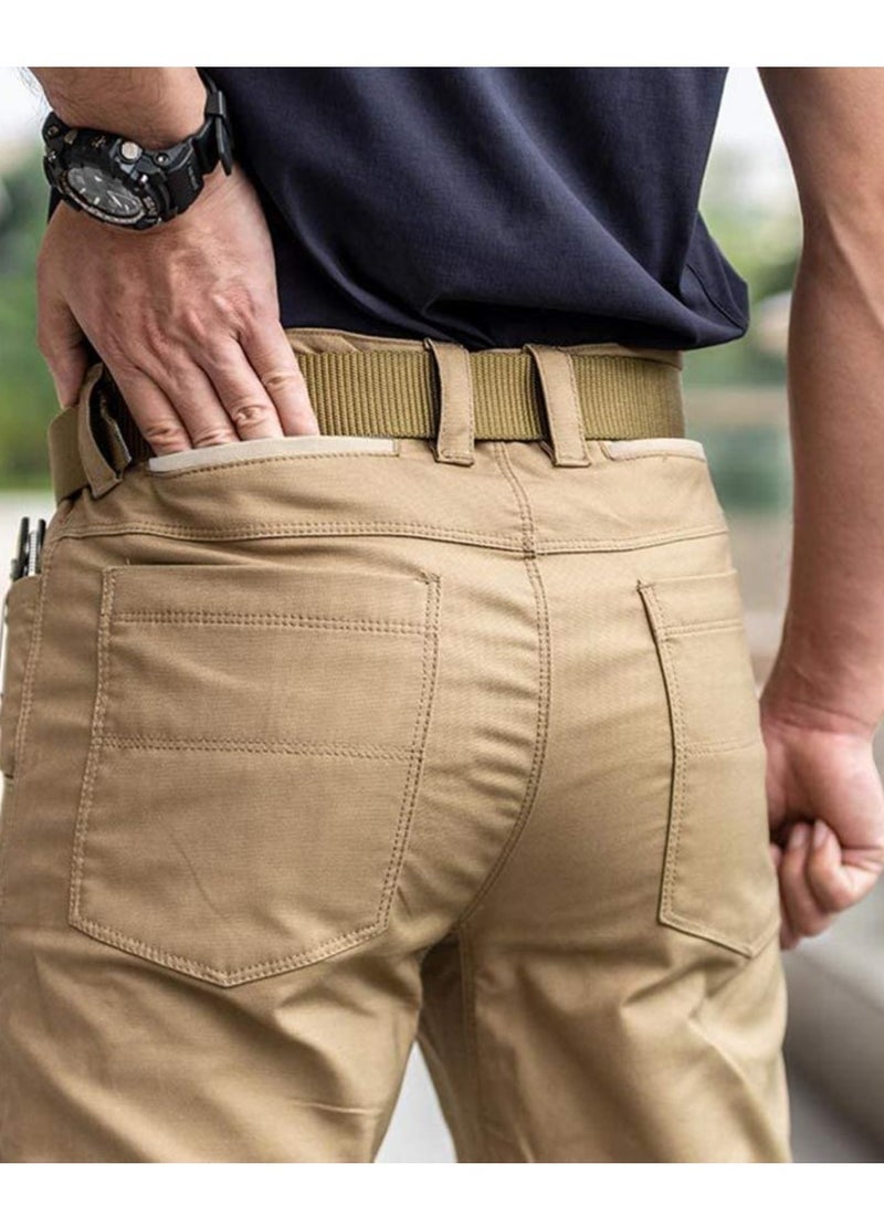 SOLARAE 5 Pack Nylon Belts for Men with Webbing Canvas Outdoor Webbing with Plastic Buckle for Men's Father Boys Birthday Gifts (Black, Khaki, Army Green, Navy Blue, Grey) - Image 3