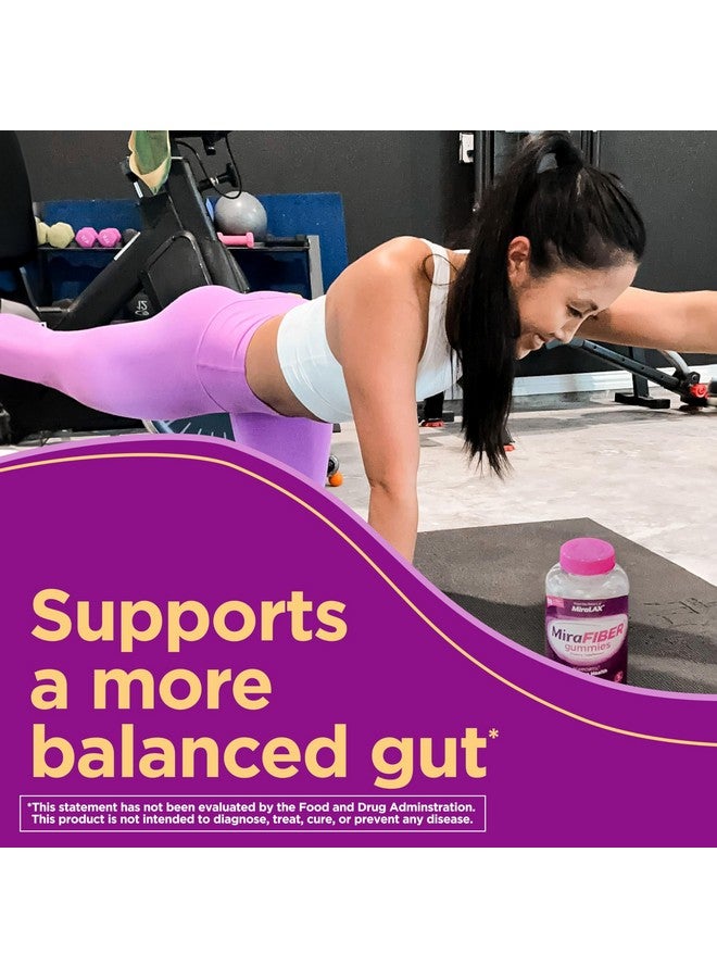 MiraLAX MiraFIBER Gummies, From The Gut Experts at MiraLAX, 8g of Daily Prebiotic Fiber with B Vitamins to Support Digestive Health and Metabolism, Fruit Flavored Fiber Gummies, 72 Count - Image 3
