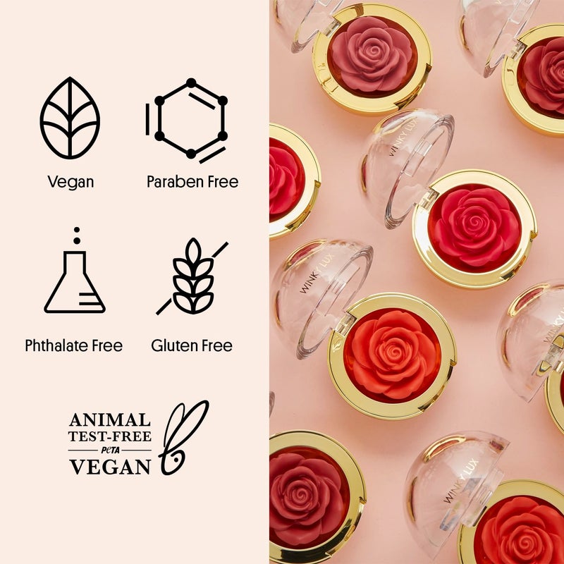 Winky Lux Cheeky Rose Cream Blush â€“ High Pigment, Weightless Color for Cheeks, Effortlessly Blendable Makeup with Vitamin E, Cool Toned Light Pink, Tea Time - Image 5