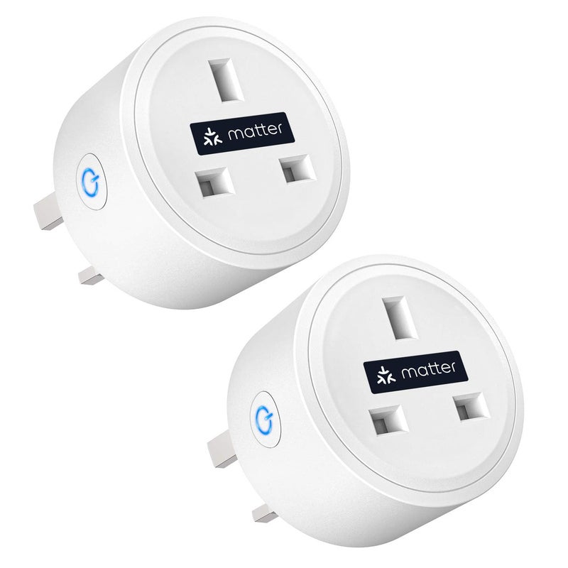 Razuvious Matter Smart Plug, Smart Plug for Homekit, Smart Outlet with Schedule and Timer, Super Easy Setup, Works with Apple Home, Siri, Alexa, Google, Privacy & Security, 2.4G WiFi Only (2 Pack) - Image 1