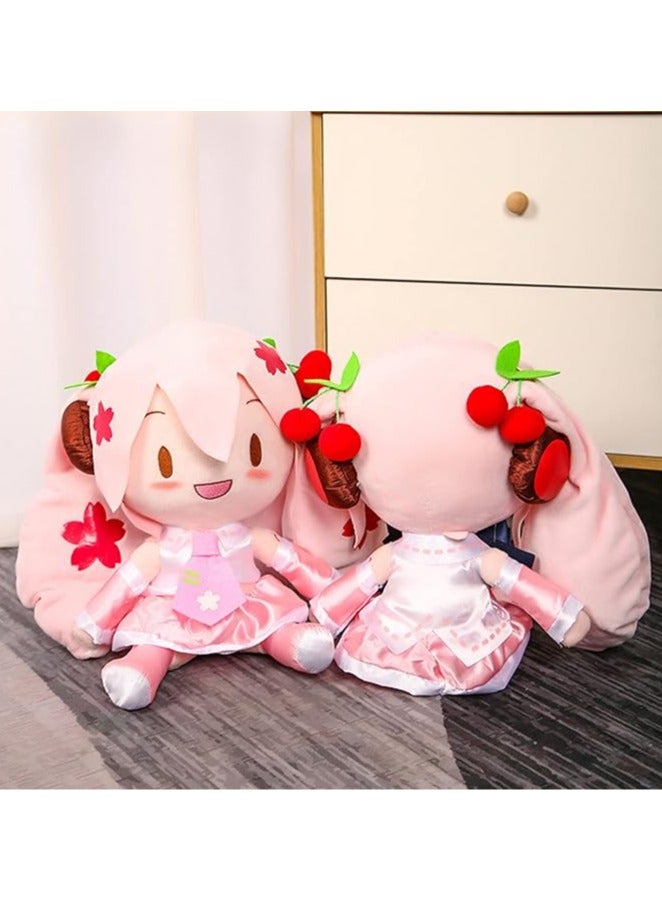 general Cute pink tie style Hatsune Miku plush toy, soft plush pillow, birthday party or party gift, Hatsune Miku collectible (32cm) - Image 3