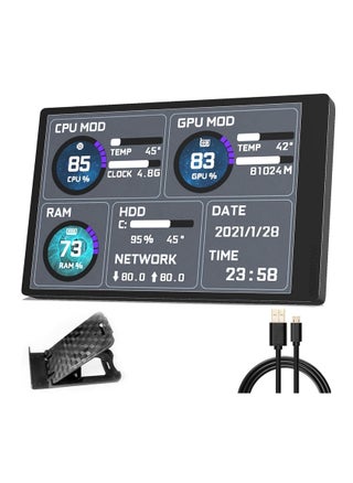 Computer Temp Monitor Pc Temperature Display PC Sensor Panel for PC ARGB Computer Case IPS USB Mini Secondary Screen PC CPU RAM HDD Data Monitor - pzsku/ZCA7E67847CFCF6850159Z/45/_/1692868382/16673e85-0f0e-4ebc-b738-ee28d68638b2