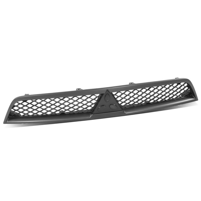 DNA MOTORING OE Style Honeycomb Mesh Grille Grill Compatible with 0815 Lancer ESGTSGTSE wChrome Frame wo Ralliart Style Matte Black OEMGRMI1200255