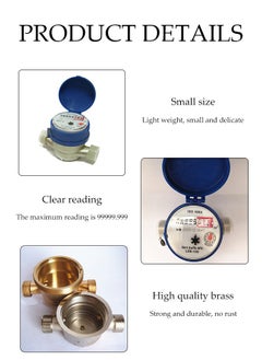 DUNISO Water Flow Meter, Tap Water Meter, With Accessories, Rust Proof, High-Precision,Anti Freezing And Anti Fogging，Equipped With a Protective Cover， Suitable For Garden Hose, Rv, Lawn, Nozzle Spray  - Image 3
