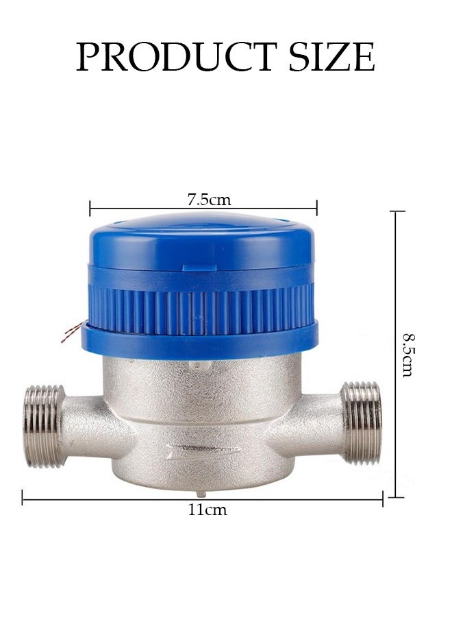 DUNISO - Water Flow Meter, Tap Water Meter, With Accessories, Rust Proof, High-Precision,Anti Freezing And Anti Fogging，Equipped With a Protective Cover， Suitable For Garden Hose, Rv, Lawn, Nozzle Spray - Image 1