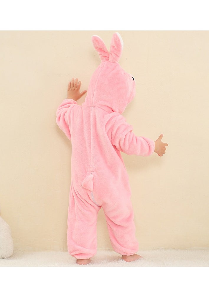 Loquat - Flannel Children's Climbing Clothes Baby Autumn Winter Long Sleeved Clothes Jumpsuit Newborn Cartoon Jumpsuit - Image 1