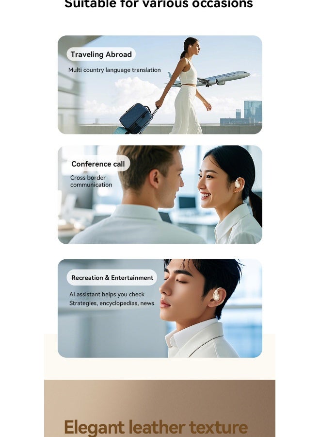 NIBEMINENT Real-Time Call Translation, AI Simultaneous Interpretation Bluetooth Earbuds  - Image 4
