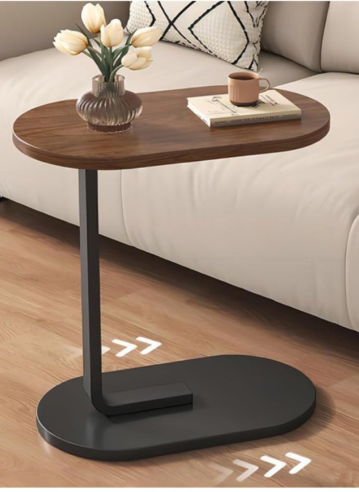 Toshionics Anti-Rust Waterproof Home Sofa Side Table End Narrow Coffee Table for Living Room Bedroom Balcony Office C Shaped Design for Small Space  - Image 2