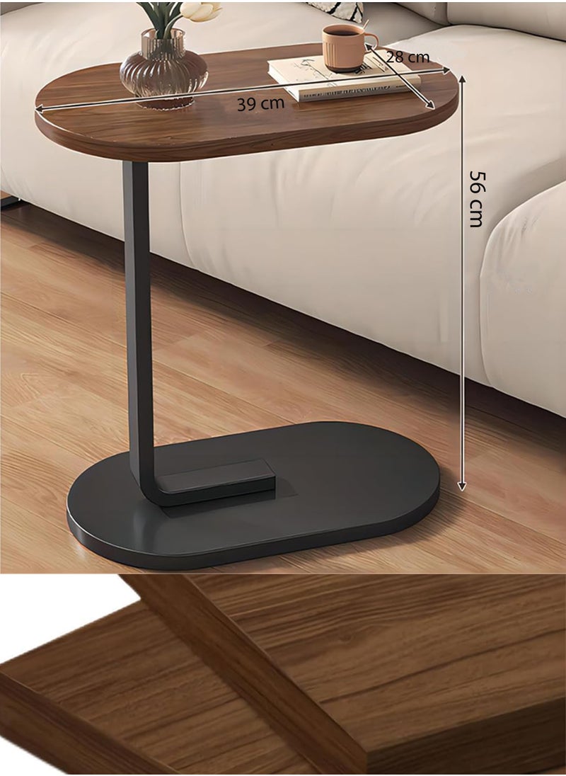 Toshionics Anti-Rust Waterproof Home Sofa Side Table End Narrow Coffee Table for Living Room Bedroom Balcony Office C Shaped Design for Small Space  - Image 3