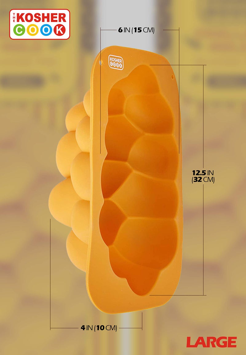 The Kosher Cook Silicone Braided Challah Mold - Large - Braided Oval Challah Pan - Challah Bread Baking Mold - No Shaping Required - Image 2