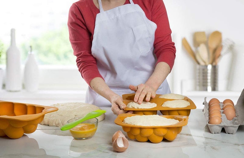 The Kosher Cook Silicone Braided Challah Mold - Large - Braided Oval Challah Pan - Challah Bread Baking Mold - No Shaping Required - Image 4