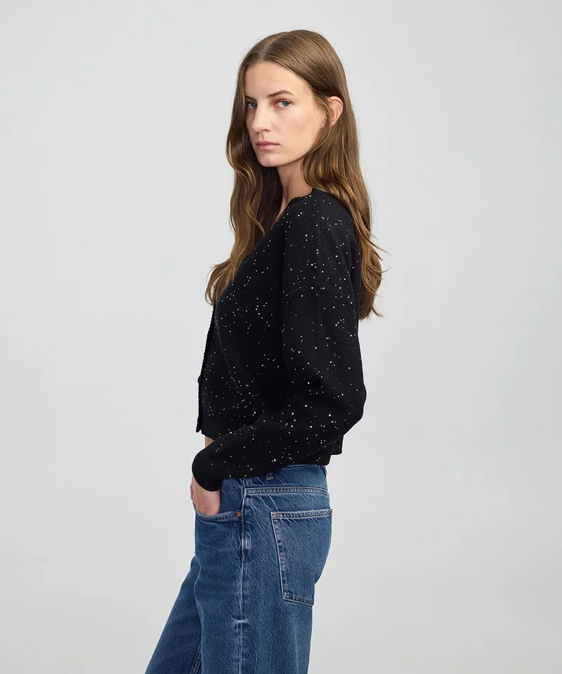 Ipekyol  Relaxed Fit Embellished Knit Cardigan for Women | Best Price UAE