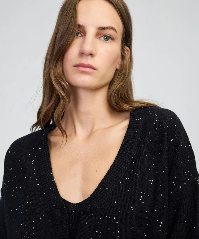 ابيكول كارديجان محبوك مزخرف