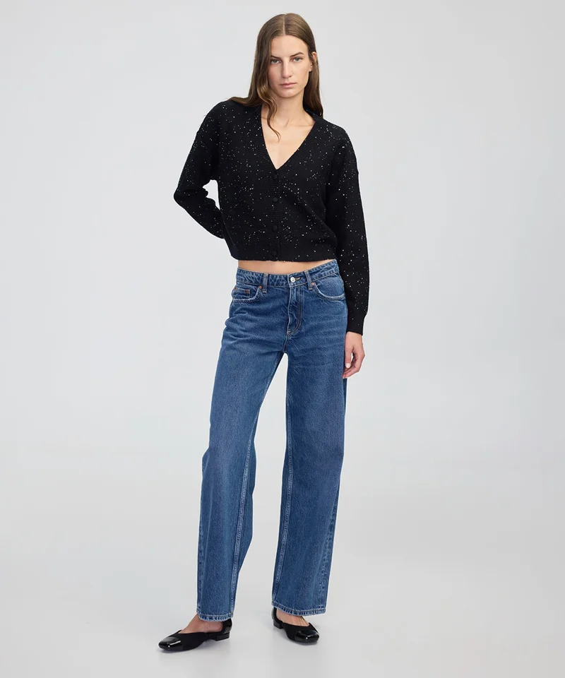 Ipekyol  Relaxed Fit Embellished Knit Cardigan for Women | Best Price UAE