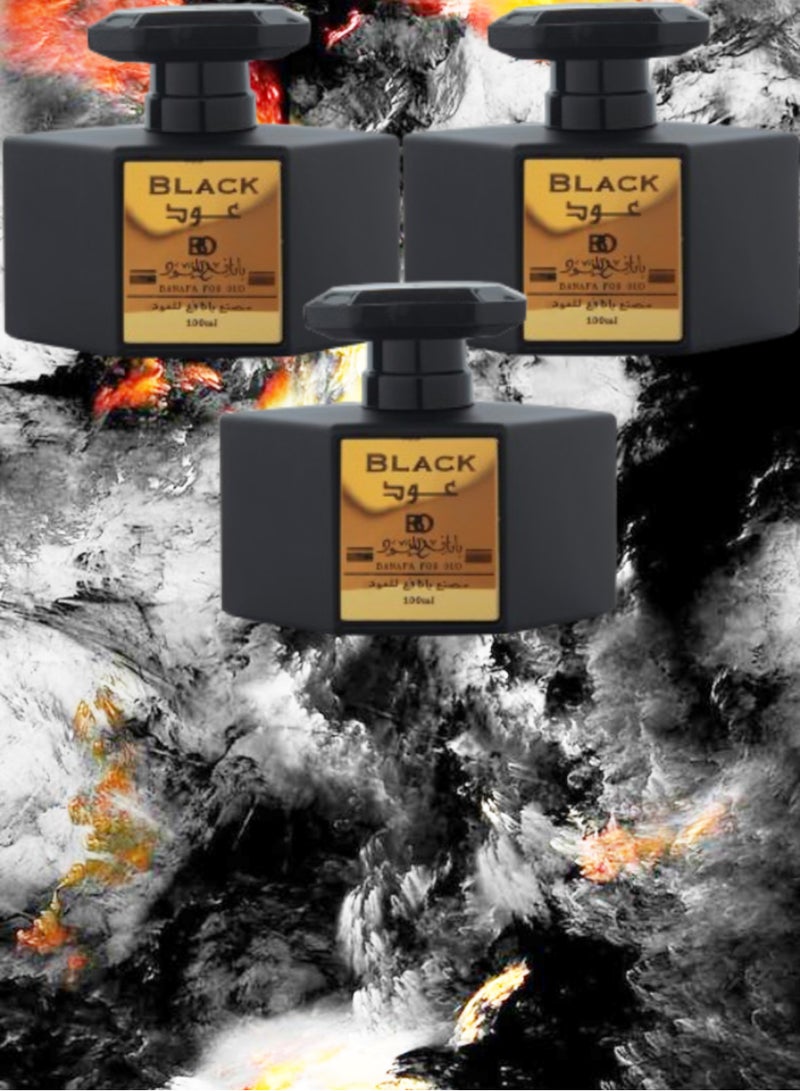 Banafa 3 Pieces Black Oud Perfume 100ml EDP - Image 1