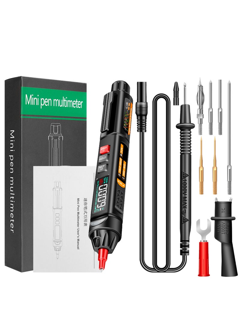 ANENG - A3009 Mini Pen Multimeter with Voice Broadcast 6000 Counts Voltmeter VA Reverse LCD Display Flashlight NCV Tester for Voltage Resistance Capacitance Temperature On/Off Diode Phase Sequence Measurement - Image 1