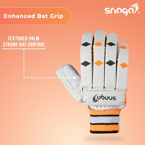 Snaga School Cricket Batting Gloves - for Beginner cricketers/PVC Palm/Nylon Stitch/Fully Paded Gloves/Full Fingered Gloves for Perfect Grip and Maximum Protection (Youth)(10 to 13 Years) - Image 5