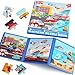 NASHRIO Magnetic Puzzles for Kids Ages 46 20Piece Toddler Travel Toys Transportation Puzzles Ages 35 Educational Learning Magnets Ideal Road Trip Activities Toys for 3 4 5 6 Boys and Girls - Image 2