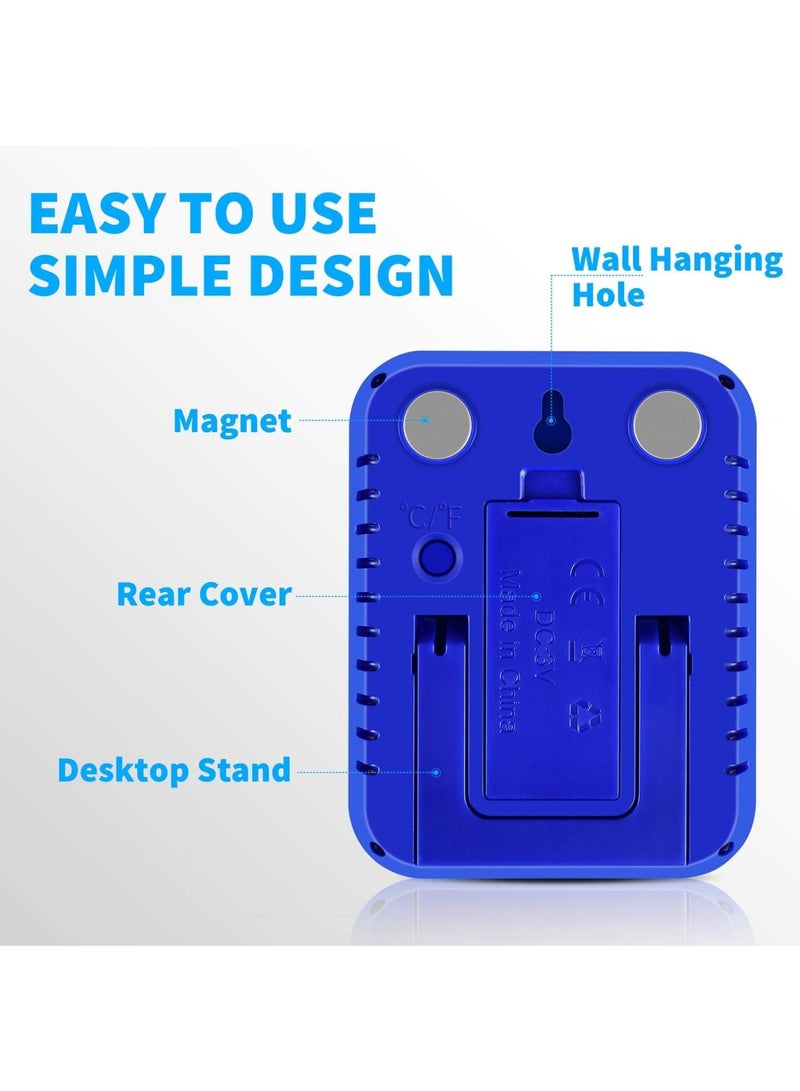 SOLARAE ترمومترات داخلية رقمية، مقياس رطوبة صغير، مع شاشة LCD كبيرة مضاءة، لمراقبة المنزل والحديقة الداخلية، شاشة مضاءة سهلة القراءة، عبوة واحدة - Image 4
