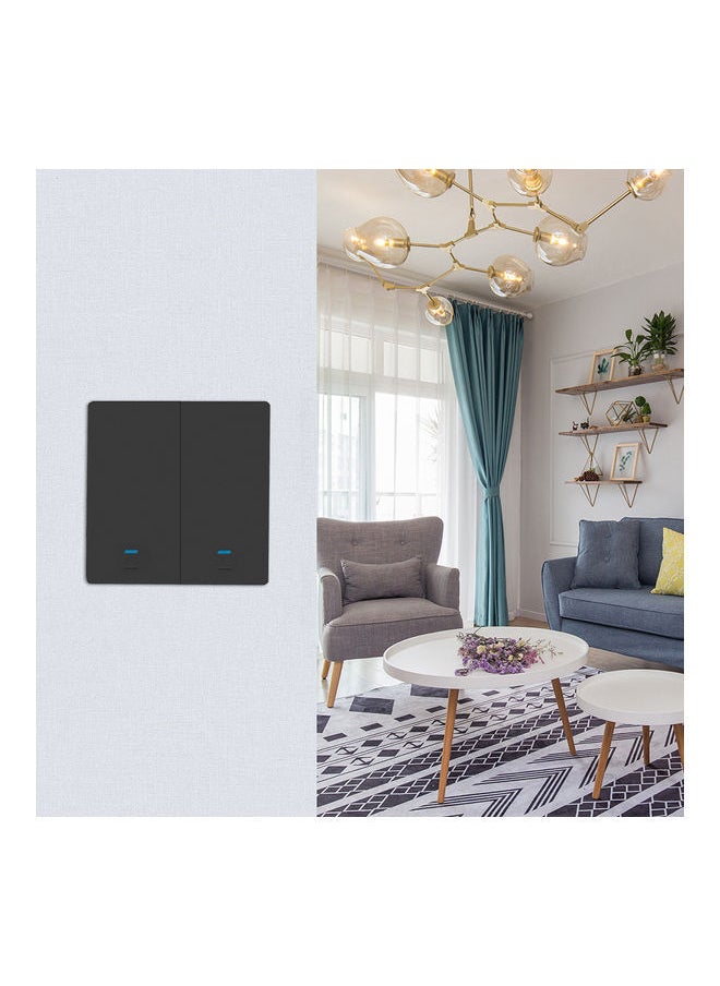 NIBEMINENT - Wi-Fi Smart Switch with Installation Screws Black - Image 1