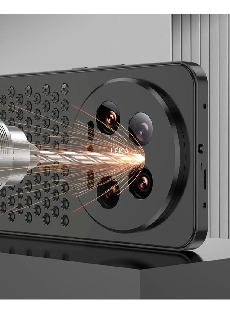 general Case Compatible with Xiaomi 14 Ultra Case, Honeycomb Heat Dissipation Hollow Aluminum Alloy Metal Shockproof Protective Cover for Xiaomi 14 Ultra - Image 3