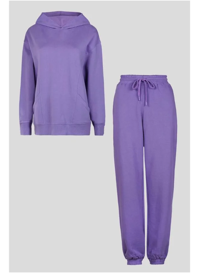نسيسير Soft Lavender Terry Oversized Co-ord Set