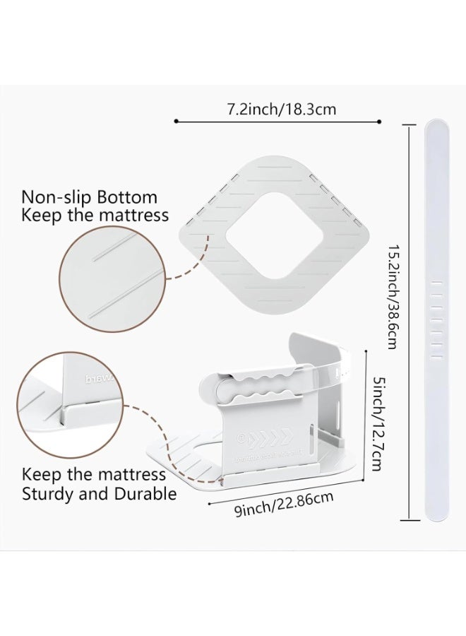 مجموعة حامل ملاءات السرير مع شرائط قفل، مجموعة حامل ملاءات قفل مكونة من 4 قطع، حامل ملاءات سرير عالمي لتثبيت الزوايا ومشابك تثبيت مناسبة لجميع أحجام الملاءات والبطانيات، سهلة التركيب - Image 3