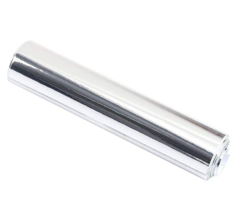 UPREDO Adhesive Craft Vinyl Reflective Silver Chrome Gloss Wrap Bumper Stickers Decal Film Sheet 15in by 79in