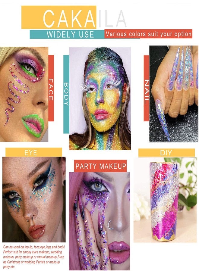 LemonSac Glitter Eyeshadow Palette, 40 Colors Highly Pressed Pigmented Metallic Shimmer Sparkly Glitter Eyeshadow Makeup Pallet Palettes,Pink Blue Green Red Gold Purple Eye Shadow Powder Long Lasting - Image 4