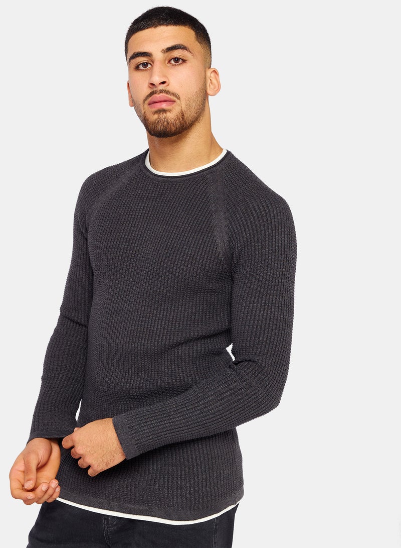 TOWN TEAM Contrast Trim Pullover - Image 1