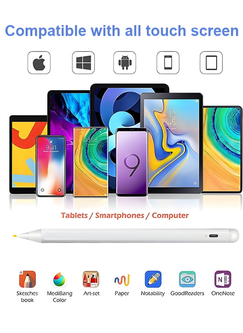 Universal Stylus Pen for Touch Screen Upgraded Rechargeable, Smooth touch pen for mobile screen Drawing Handwriting Compatible with iOS and Android devices, iPad iPhone laptop Samsung phones tablets - pzsku/ZCA7F27AC100916459CCAZ/45/_/1698657126/cd31d198-37a5-41fa-859a-e3879175233e