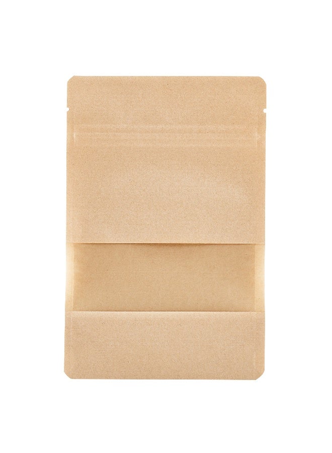 Restaurantware أكياس حرارية وختم 7.1 بوصة × 4.7 بوصة × 1.4 بوصة، 100 كيس صغير للختم الحراري - نافذة شفافة، قابلة للختم الحراري، أكياس بلاستيكية كرافت قابلة للختم الحراري، مقاومة للتسرب، للسندويشات أو الوجبات الخفيفة - Image 1