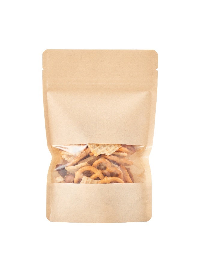 Restaurantware أكياس حرارية وختم 7.1 بوصة × 4.7 بوصة × 1.4 بوصة، 100 كيس صغير للختم الحراري - نافذة شفافة، قابلة للختم الحراري، أكياس بلاستيكية كرافت قابلة للختم الحراري، مقاومة للتسرب، للسندويشات أو الوجبات الخفيفة - Image 2