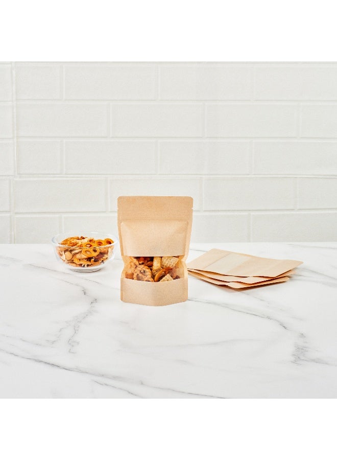 Restaurantware أكياس حرارية وختم 7.1 بوصة × 4.7 بوصة × 1.4 بوصة، 100 كيس صغير للختم الحراري - نافذة شفافة، قابلة للختم الحراري، أكياس بلاستيكية كرافت قابلة للختم الحراري، مقاومة للتسرب، للسندويشات أو الوجبات الخفيفة - Image 3