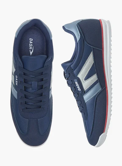 Dash Men's Logo Detail Sports Shoes with Lace-Up Closure