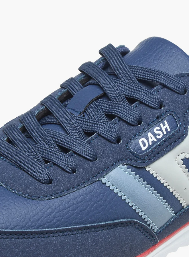 Dash Men's Logo Detail Sports Shoes with Lace-Up Closure