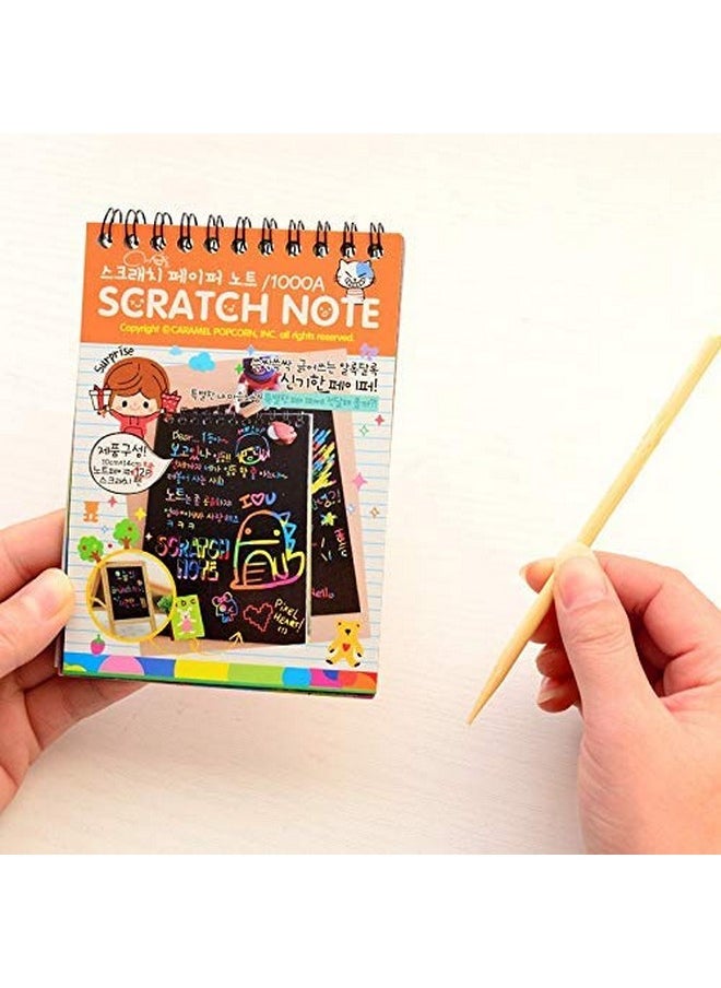 deziine DEZIINE®A6 Magic Paper Sheet Art Book and Craft Paper Rainbow Scratch Book(10 x 15cm) Set of 2, watercolor  - Image 3